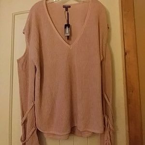 Express Cold-shoulder sweater